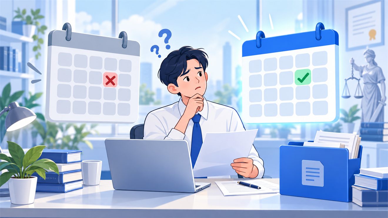 근로기준법 휴게시간 개정 시행일을 나타낸 개념 일러스트