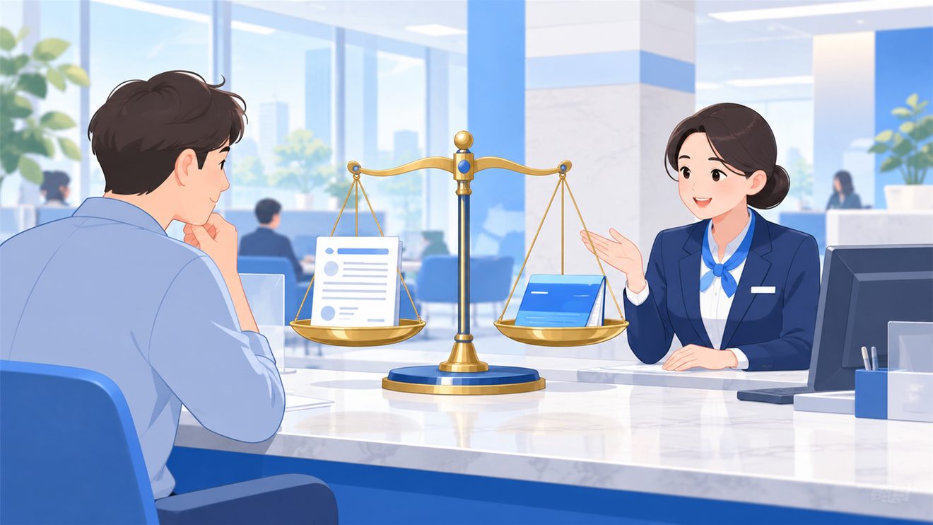 은행이 대출과 예금을 맞바꿔 정리하는 상계 개념 삽화