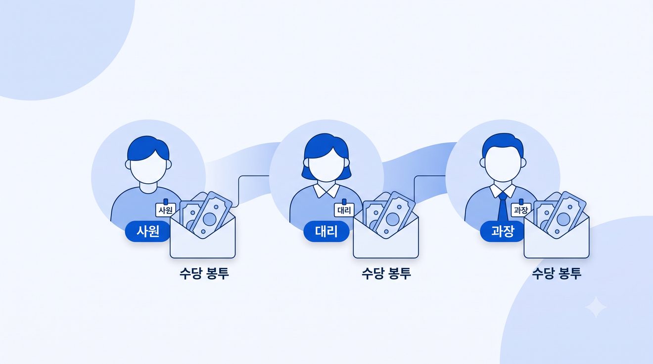 복수직 4급 초과근무 보전수당 신설을 나타내는 개념 일러스트