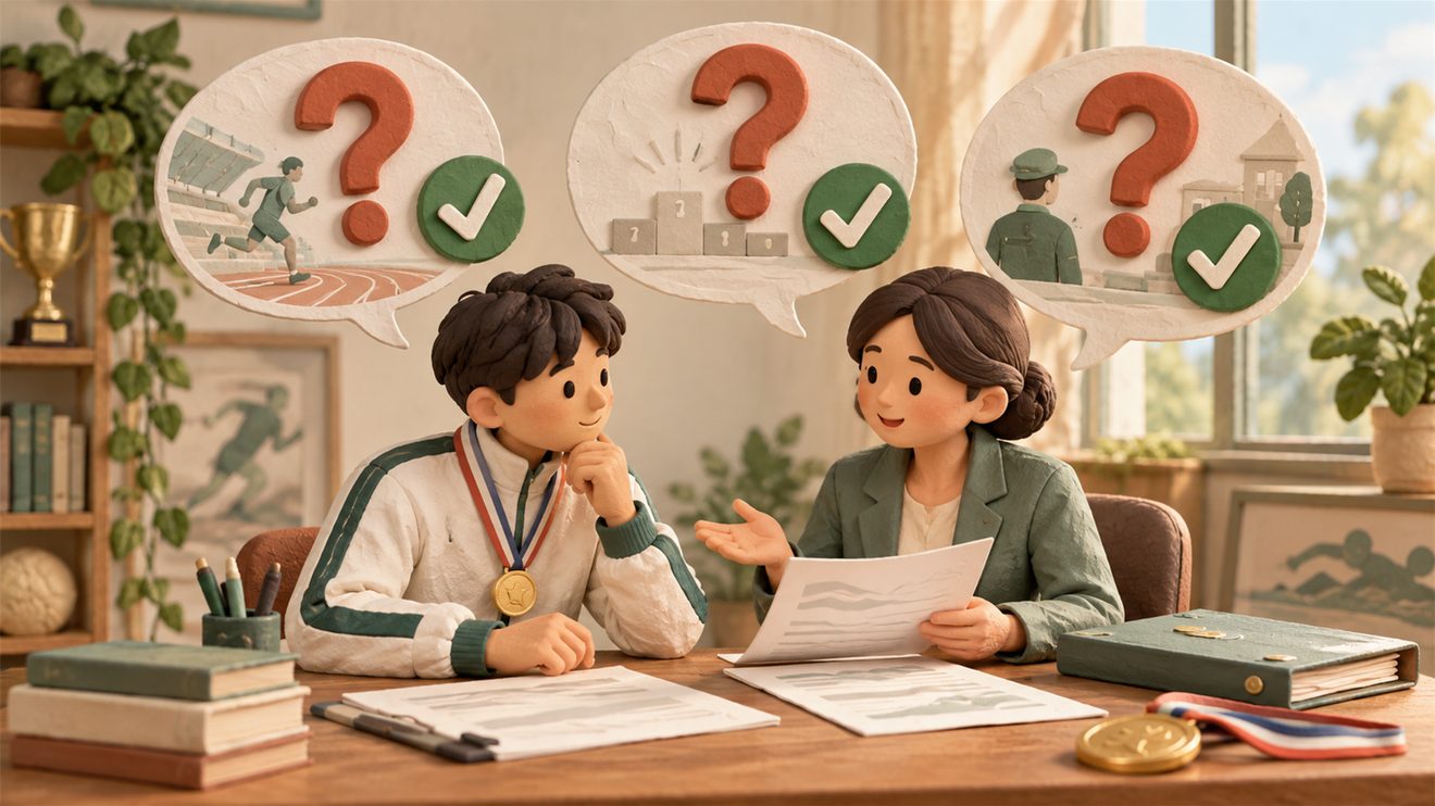 메달 포상과 병역에 대한 오해 세 가지를 바로잡는 개념 일러스트