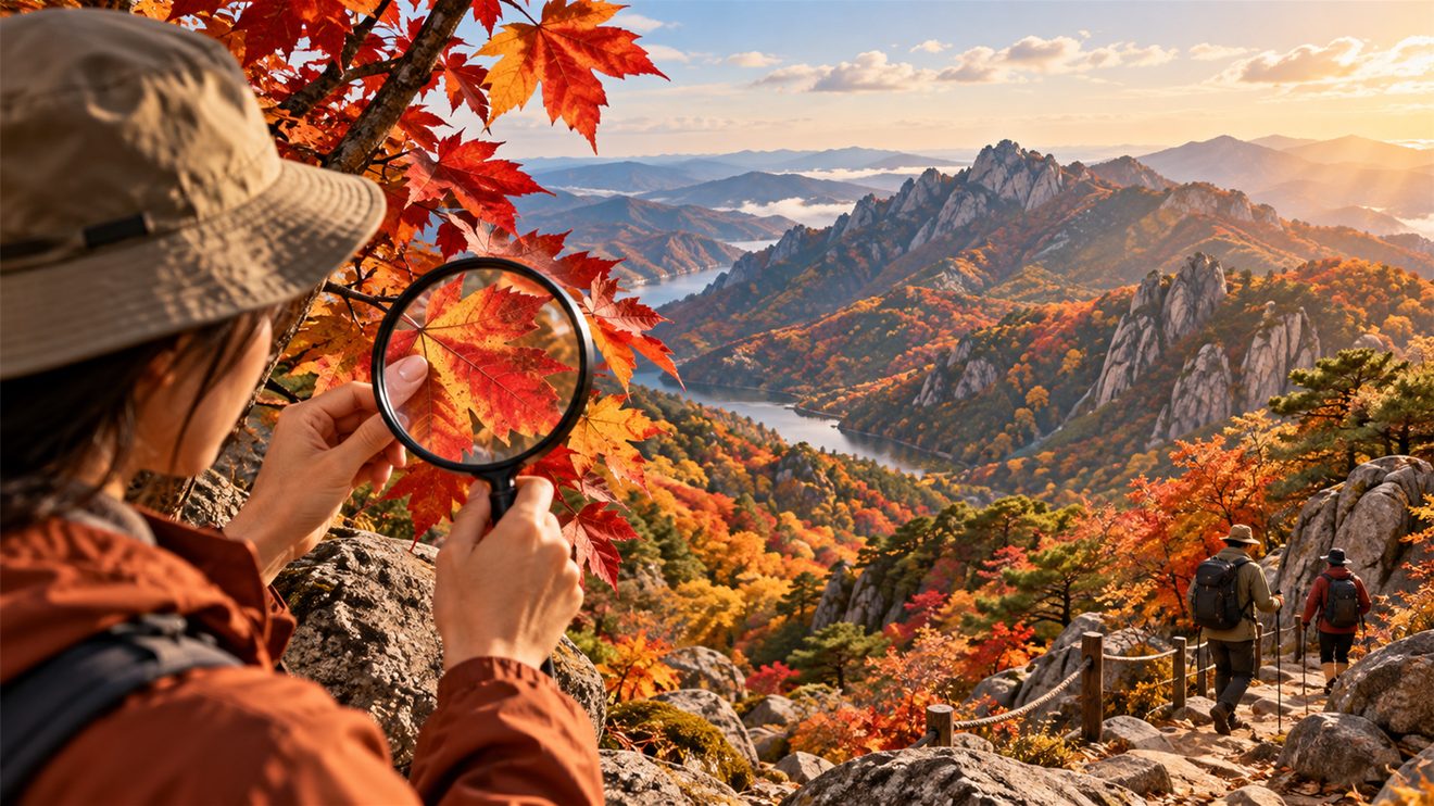 산림청과 기상청의 단풍 절정 기준 차이를 정리한 카드
