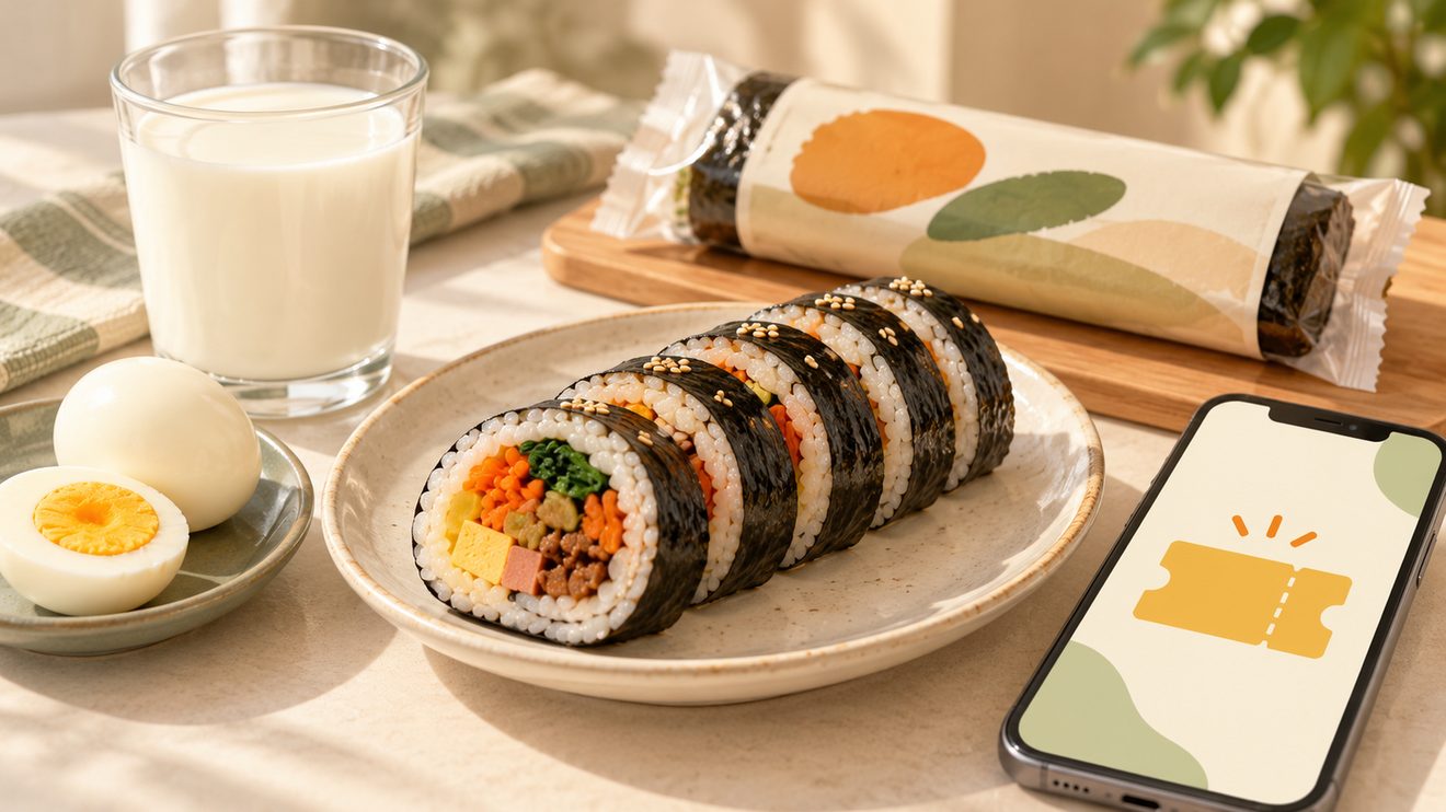 편의점 김밥 고르는 기준을 정리한 카드