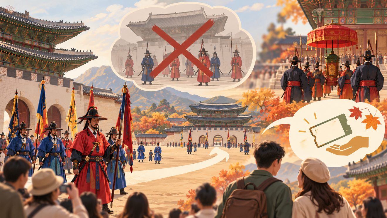 첩종 기간 경복궁 의식 운영 변경을 정리한 카드