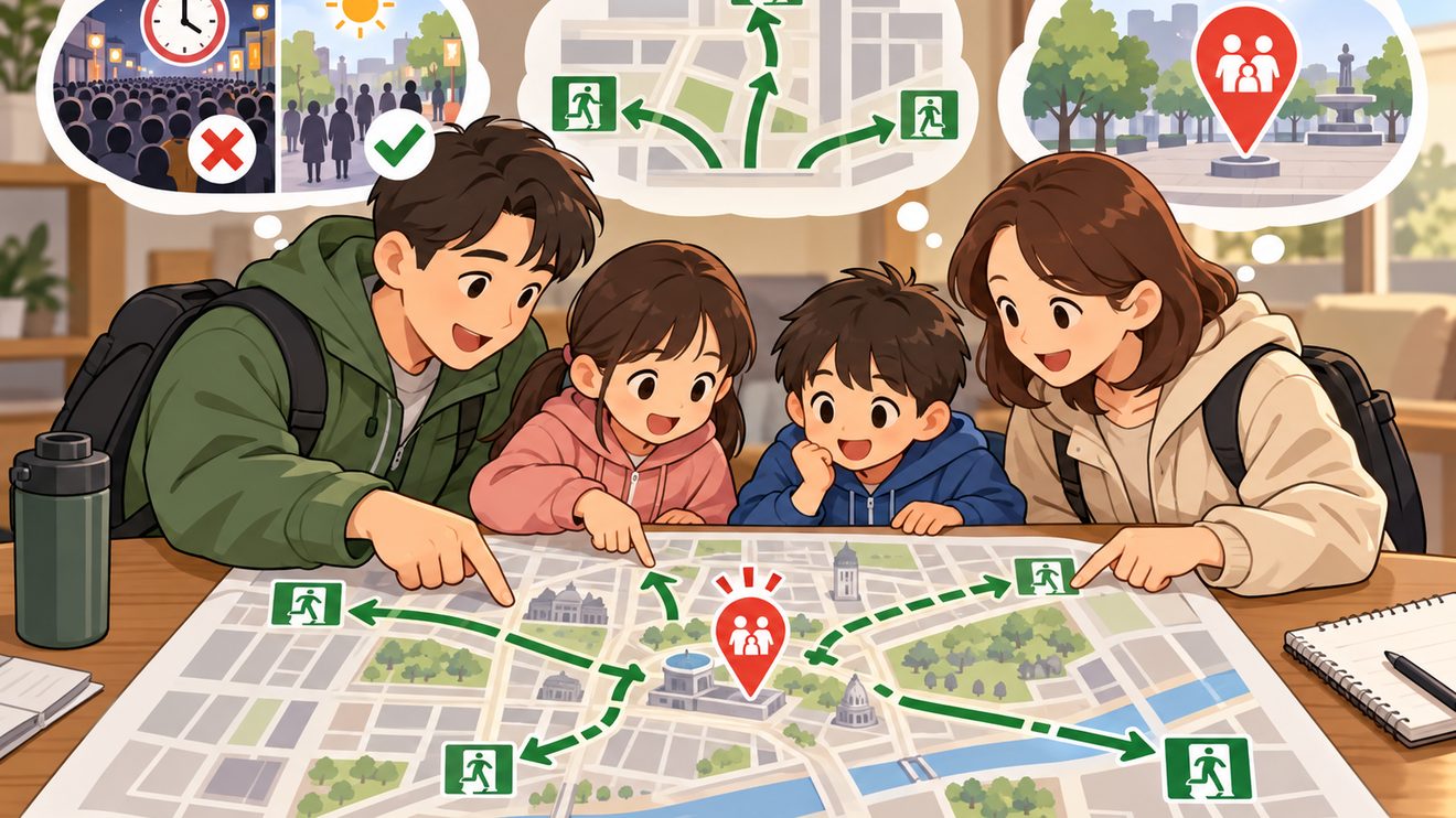 핼러윈 번화가 방문 전 가족이 정할 것을 정리한 카드
