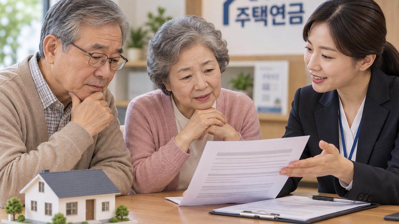 주택연금 신규 신청과 기존 가입자를 구분하는 개념 삽화