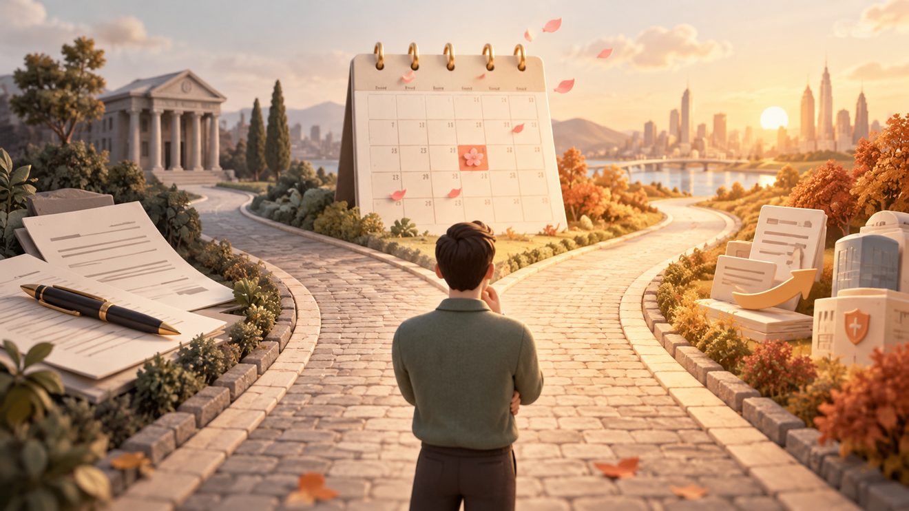 코리보 대출 만기가 2027년 4월 전후로 나뉘는 상황을 나타낸 개념 삽화