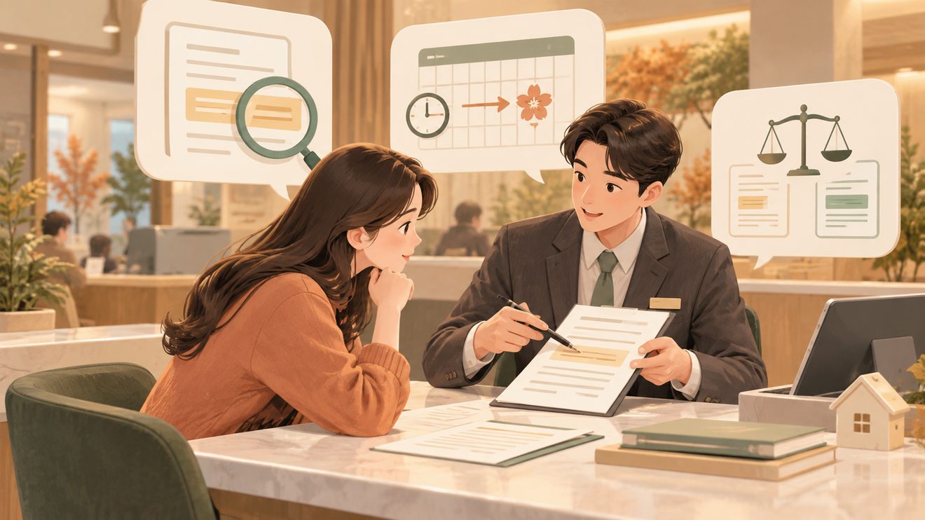 대출 만기 연장 때 기준금리 조건을 확인하는 개념 삽화
